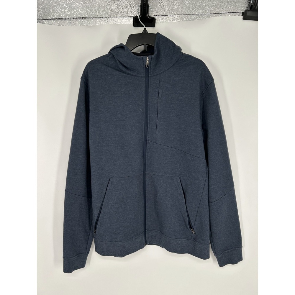 Lululemon City Sweat Zip Hoodie Heathered True Navy M4680S Stretch French Terry
